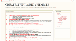 Desktop Screenshot of greatestunilorinchemist.blogspot.com