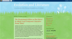 Desktop Screenshot of evolutionandliterature.blogspot.com