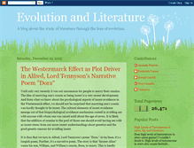 Tablet Screenshot of evolutionandliterature.blogspot.com