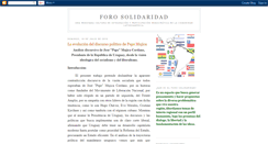 Desktop Screenshot of foro-solidaridad.blogspot.com