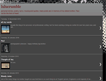 Tablet Screenshot of lulucrumble.blogspot.com