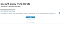 Tablet Screenshot of discountdisneyworldtickets.blogspot.com