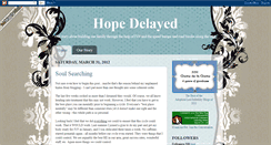 Desktop Screenshot of hopedelayed.blogspot.com