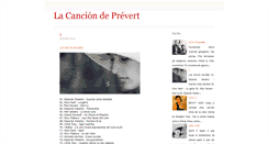 Desktop Screenshot of cancionprevert.blogspot.com