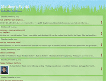 Tablet Screenshot of matthewsworldcares.blogspot.com
