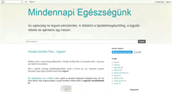 Desktop Screenshot of mindennapiegeszsegunk.blogspot.com