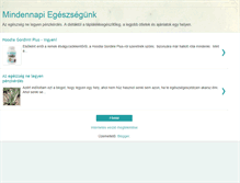 Tablet Screenshot of mindennapiegeszsegunk.blogspot.com