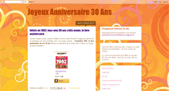 Desktop Screenshot of joyeuxanniversaire30ans.blogspot.com