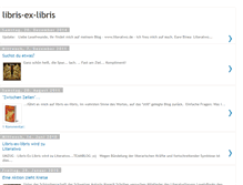 Tablet Screenshot of libris-ex-libris.blogspot.com