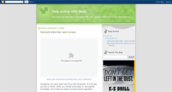 Desktop Screenshot of help-online-with-mathematics.blogspot.com