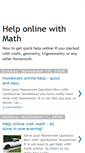 Mobile Screenshot of help-online-with-mathematics.blogspot.com