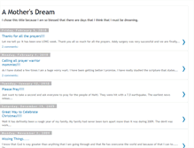 Tablet Screenshot of amothersdream.blogspot.com