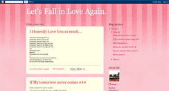 Desktop Screenshot of lets-fall-in-love-again.blogspot.com