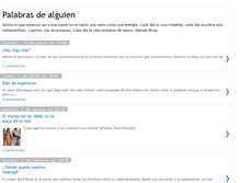 Tablet Screenshot of palabrasdealguien.blogspot.com