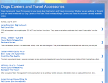 Tablet Screenshot of dogscarriersandtravelaccessories.blogspot.com