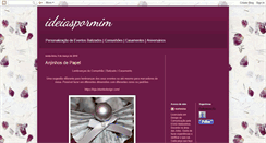 Desktop Screenshot of ideiaspormim.blogspot.com