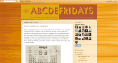 Desktop Screenshot of abcdefridays.blogspot.com
