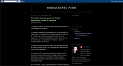 Desktop Screenshot of migracionesperu1.blogspot.com