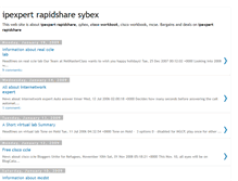 Tablet Screenshot of ipexpert-rapidshare-40.blogspot.com