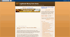 Desktop Screenshot of legitimatemoneyfromhome.blogspot.com