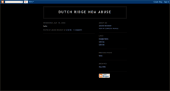 Desktop Screenshot of dutchridgehoaabuse.blogspot.com