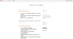 Desktop Screenshot of design-games.blogspot.com