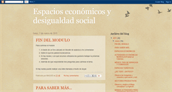 Desktop Screenshot of espacioseconomicosydesigualdadsocial.blogspot.com