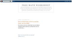 Desktop Screenshot of freemathworksheet.blogspot.com