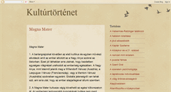 Desktop Screenshot of kulturtortenet.blogspot.com