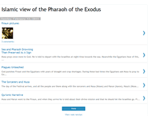 Tablet Screenshot of islamicviewofthepharaohoftheexodus99.blogspot.com