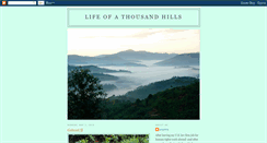 Desktop Screenshot of lifeofathousandhills.blogspot.com