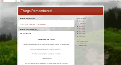 Desktop Screenshot of joy-thingsremembered.blogspot.com
