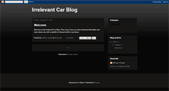 Desktop Screenshot of irrelevantcarblog.blogspot.com