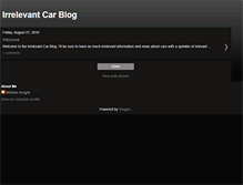 Tablet Screenshot of irrelevantcarblog.blogspot.com