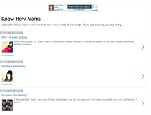 Tablet Screenshot of knowhowmom.blogspot.com