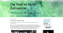 Desktop Screenshot of dieweltistkeinesahnetorte.blogspot.com