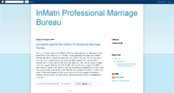 Desktop Screenshot of inmatriprofessionalmarriagebureau.blogspot.com