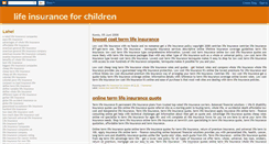 Desktop Screenshot of lifeinsuranceforchildren.blogspot.com