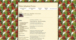 Desktop Screenshot of chinaadoptpoems.blogspot.com