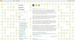 Desktop Screenshot of cocker-spaniel-training.blogspot.com