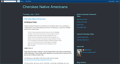 Desktop Screenshot of cherokeenativeamericans.blogspot.com
