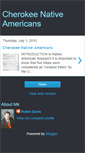 Mobile Screenshot of cherokeenativeamericans.blogspot.com