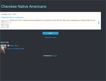 Tablet Screenshot of cherokeenativeamericans.blogspot.com