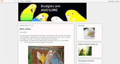 Desktop Screenshot of budgiesareawesome.blogspot.com