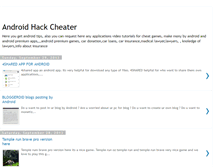 Tablet Screenshot of androidhackcheater.blogspot.com