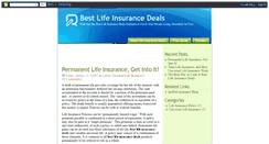 Desktop Screenshot of bestlifeinsurancedeals.blogspot.com