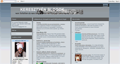 Desktop Screenshot of keresztyenblogok.blogspot.com