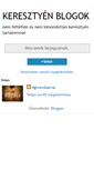 Mobile Screenshot of keresztyenblogok.blogspot.com