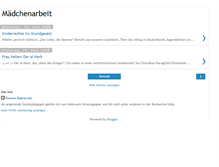 Tablet Screenshot of maedchenarbeit.blogspot.com