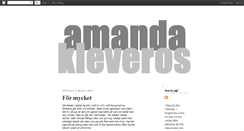 Desktop Screenshot of amandakleveros.blogspot.com